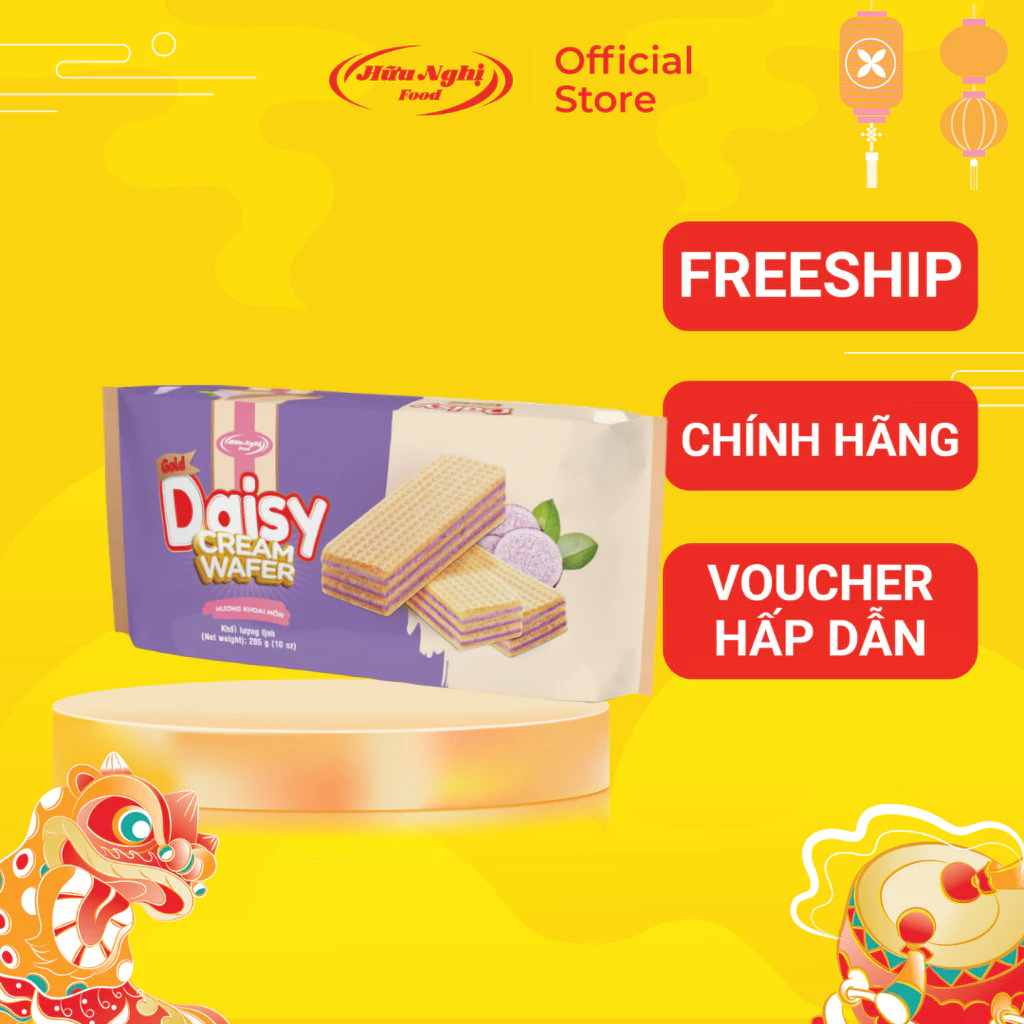 Bánh kem xốp khoai môn 285g Gold Daisy Hữu Nghị
