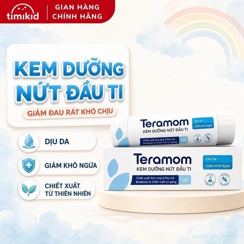 Kem Dưỡng Nứt Đầu Ti TERAMOM Giúp Giảm Đau Rát Khó Giảm Đau Rát Khó Chịu Cho Mẹ Bỉm Sữa