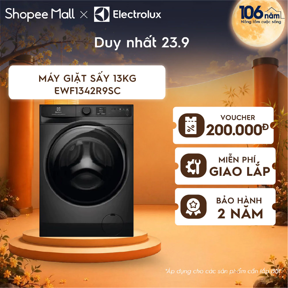 Free giao lắp - Máy giặt cửa ngang Electrolux  UltimateCare 900 13kg - Xám đen EWF1342R9SC - Lồng giặt Caredrum