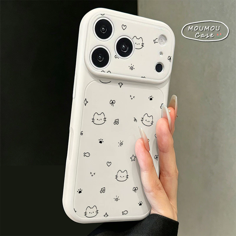 Ốp Lưng Cho IPhone 18 17 11 16 15 13 14 12 Pro Max Kẹo Mèo Đáng Yêu Màu Thay Đổi Tức Thì 17 Bìa Mềm