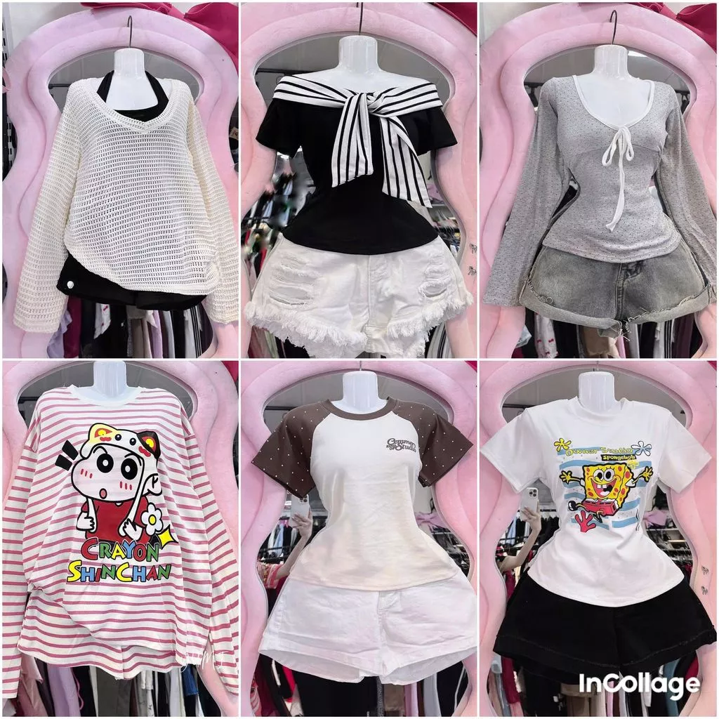 [ XẢ HÀNG ] Áo Thun Form Fit Trơn Basic. Áo Baby Tee Chất Cotton Co Giãn -chất đẹp -thoitrang3158