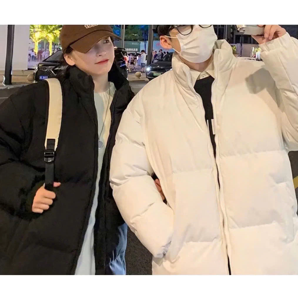 Áo Khoác Phao Cổ Cao BASIC – Unisex Nam Nữ Mặc Cặp Đôi