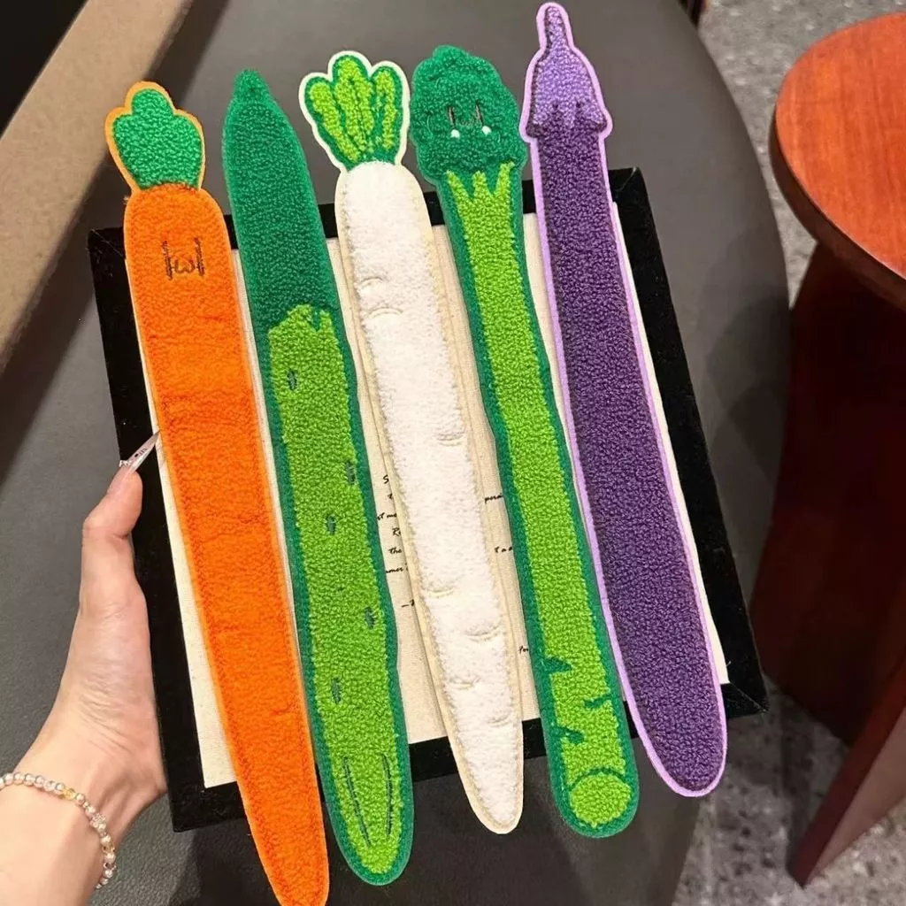 Băng Đô Dán Tóc Hình Rau Củ Cute Đáng Yêu Cà Rốt Dưa Chuột Củ Cải Bông Cải Phụ Kiện Tóc Nữ