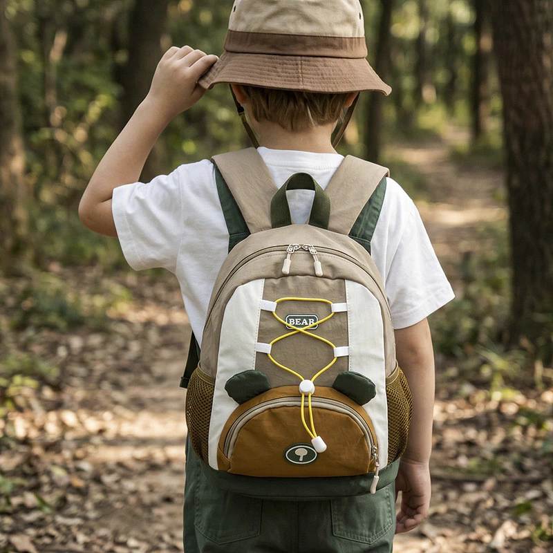 Trẻ Em Schoolbag Hoạt Hình Màu Sắc Phù Hợp Nhẹ Thể Thao Ngoài Trời Ba Lô Cha Mẹ-Con Phong Cách Bé Trai Bé Gái Đi Xe Đạp Cắm Trại Du Lịch Ba Lô