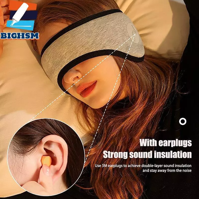 [BIGHSM] Bịt Tai Cách Âm Cho Ngủ Unisex Làm Ấm Tai Mùa Đông Đầu Trượt Tuyết Tai Muff Nút Tai Tóc Ban Mắt Ban