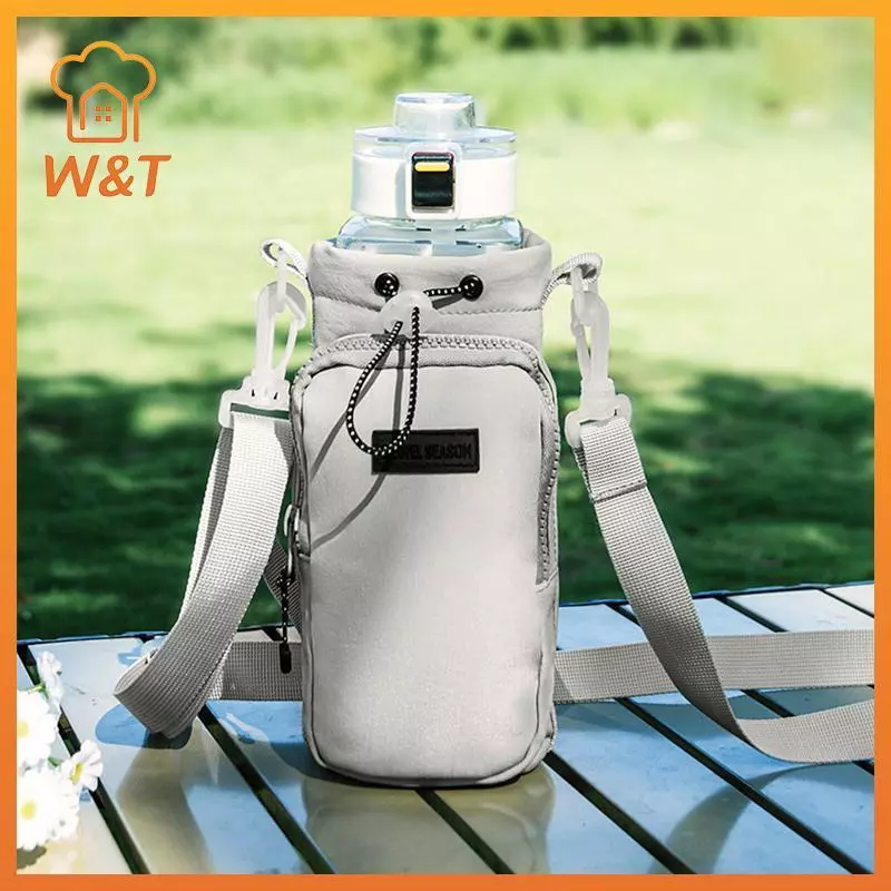 [W & T] Túi đựng bình nước di động có dây đeo vai có thể điều chỉnh Nhiệt chân không Cốc cốc tay áo Cốc cách nhiệt Vỏ bảo vệ mới