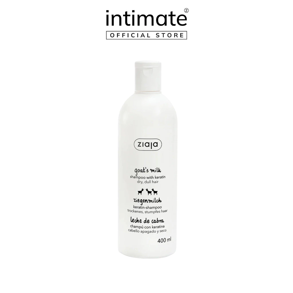 Dầu Gội Sữa Dê Ziaja Goat's Milk Shampoo With Keratin Giúp Tóc Mềm Mượt, Chắc Khỏe Và Bảo Vệ Tóc 400ml