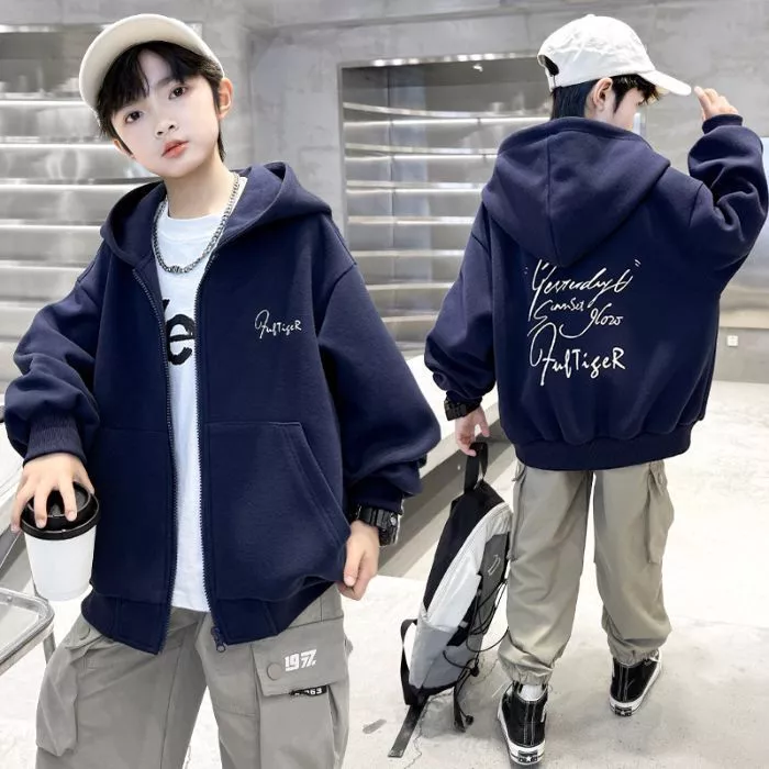 Áo hoodie bé trai phong cách hàn quốc tế hàng áo khoác mùa xuân và mùa thu