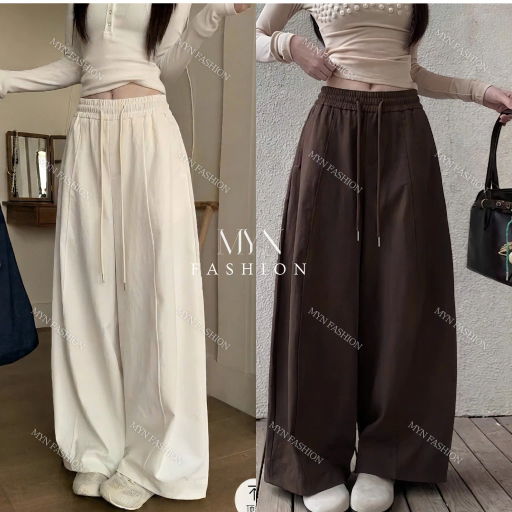Quần Nữ Óng Rộng Cạp Chun Chất Kaki Thun Hè Mềm Mịn Mát, Chiều Dài Quần 95cm và 100CM Hàng Đẹp {MY04}