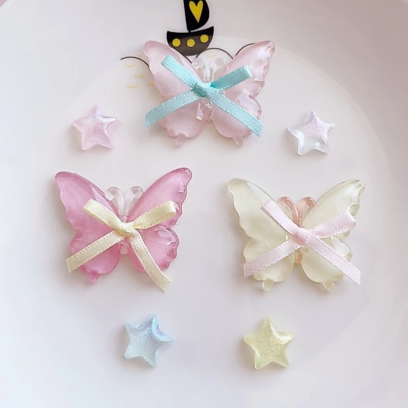 Phụ kiện vỏ sò ngôi sao màu Macaron mộng mơ Nguyên liệu làm ốp điện thoại kẹp tóc DIY màu ngọc trai Phụ kiện thời trang