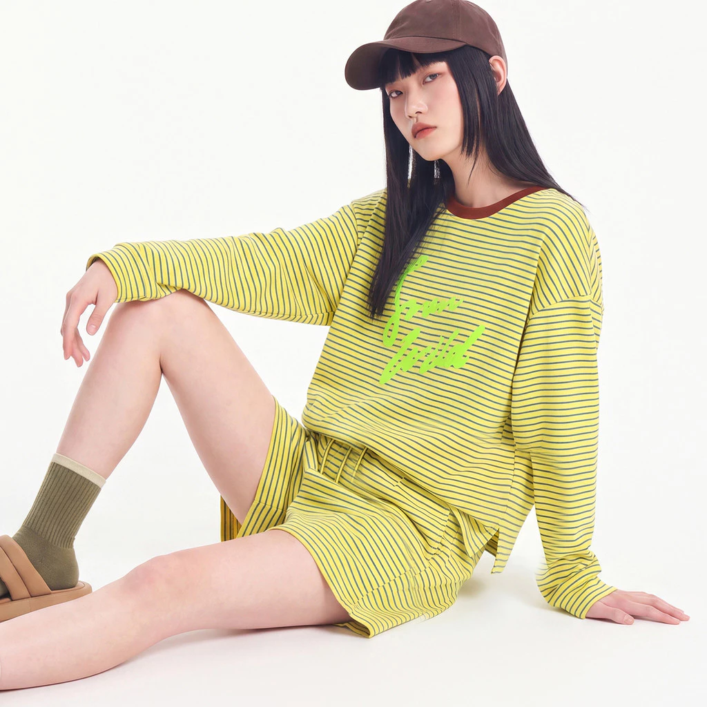 Bộ Đồ Ngủ Nữ Cotton Bộ Đồ Ngủ Dài Tay Và Quần Short Đồ Ngủ Người Phụ Nữ Rời Mặc Ở Nhà Mặc Ban Đêm