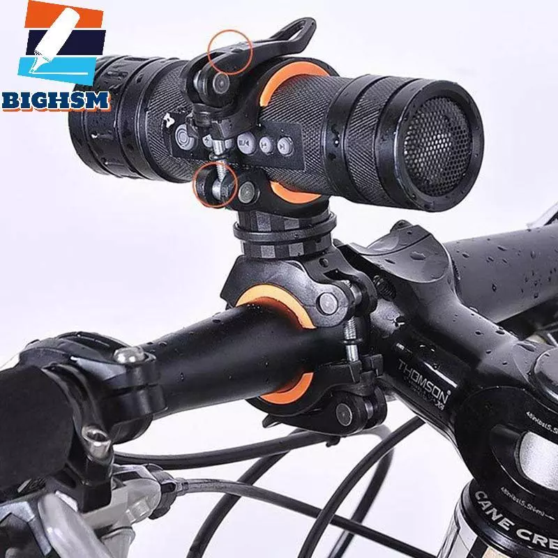 [BIGHSM] 360°Xoay Đi Xe Đạp Kẹp Kẹp Đèn Pin Gắn Giá Đỡ Xe Đạp Xe Đạp Đèn LED Đèn Pin Gắn Pin Giá Đỡ Xe Phụ Kiện