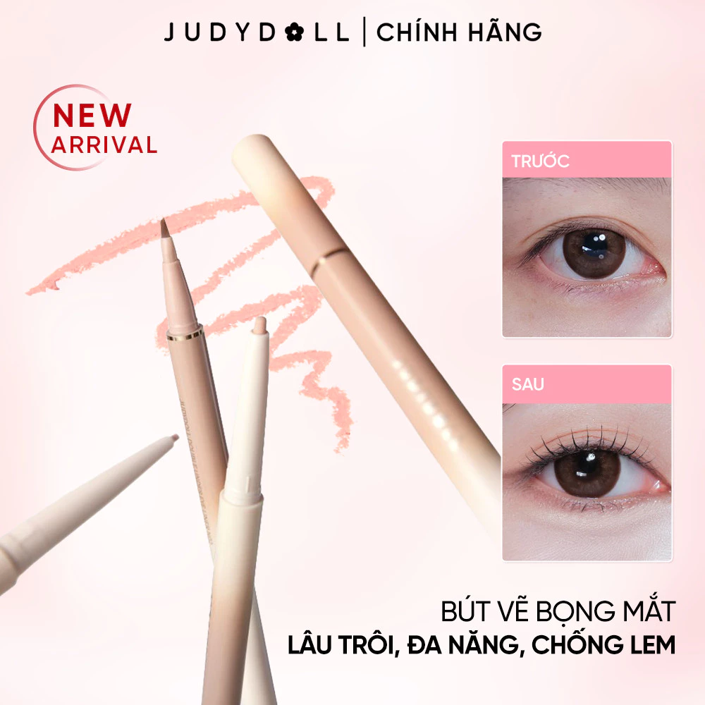 [NEW] JUDYDOLL Bút Vẽ Bọng Mắt Hai Đầu Under Eye Liner Bắt sáng Highlight Chống lem Lâu Trôi 0.3ml