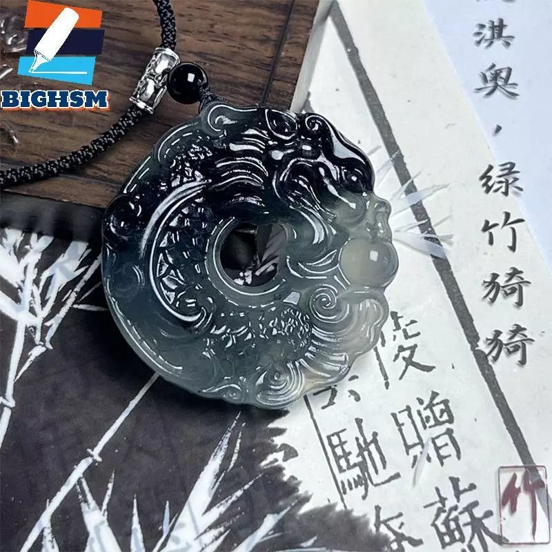 [BIGHSM] Mặt dây chuyền rồng Phượng hoàng phong cách Trung Quốc Nelace dành cho nữ Cô gái Luy Exorcist Spirits An toàn Bùa tốt lành Nelace