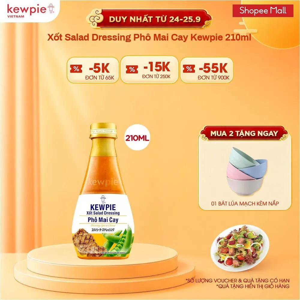 Xốt Salad Dressing Phô Mai Cay Kewpie 210ml