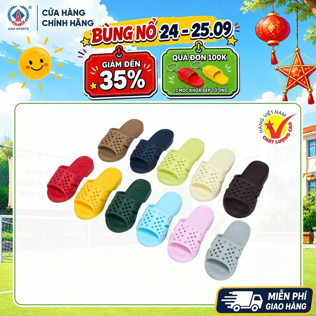 Dép Tổ Ong Trẻ Em ASIA (Size 17-20) Siêu Nhẹ Nhanh Khô - Dép Lê Nữ Đi Trong Nhà Đi Mưa Chống Trượt Bền Đẹp - DCE03
