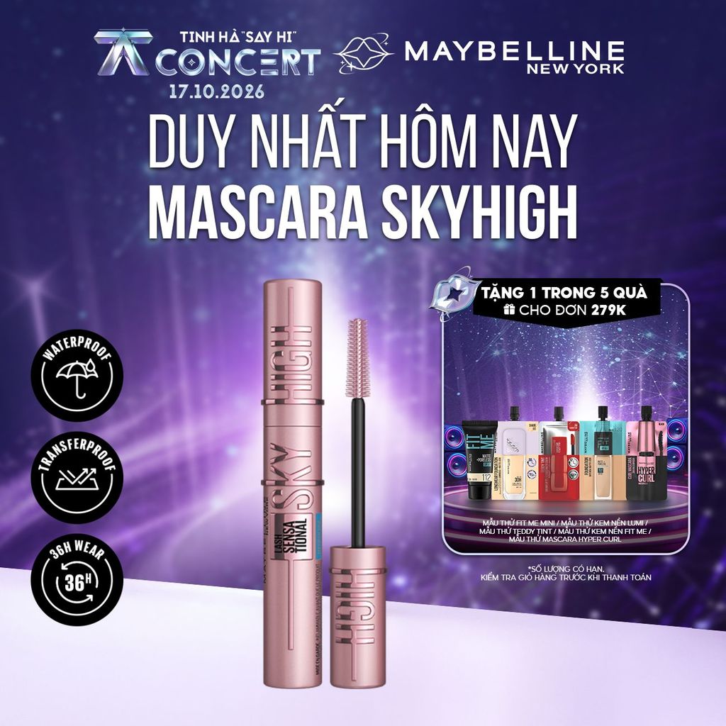 Mascara Lash Sensational Sky High Tơi Dài Mi Không Giới Hạn Maybelline New…