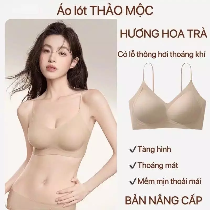 [AL7-CAO CẤP] Áo Ngực Không Gọng Thảo Mộc Hương Hoa Sơn Trà Mút Lỗ Thoáng Khí Đệm Mỏng 12D Kháng Khuẩn Đi Qua Cửa Từ