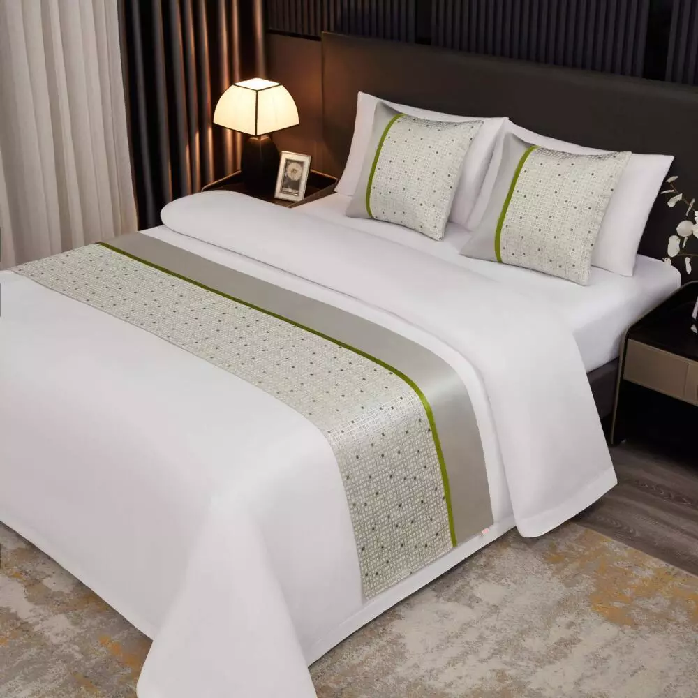 Khăn trải giường & khăn trải giường sang trọng phong cách Bắc Âu, Bộ đồ giường trang trí cho giường cỡ King & Queen, Trang trí phòng ngủ khách sạn tại nhà