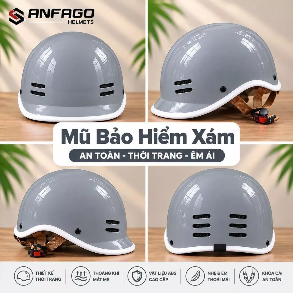 Nón Bảo Hiểm CR HELMET CAMRY kiểu dáng cá heo - Chính hãng, bảo hành 12 tháng  An Toàn