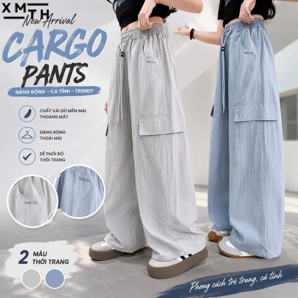Quần dài túi hộp kaki, quần gió nữ đẹp cho bé gái 18-50kg GNX. Quần dài đi học, đi chơi cho trẻ em, học sinh 6 -14 tuổi