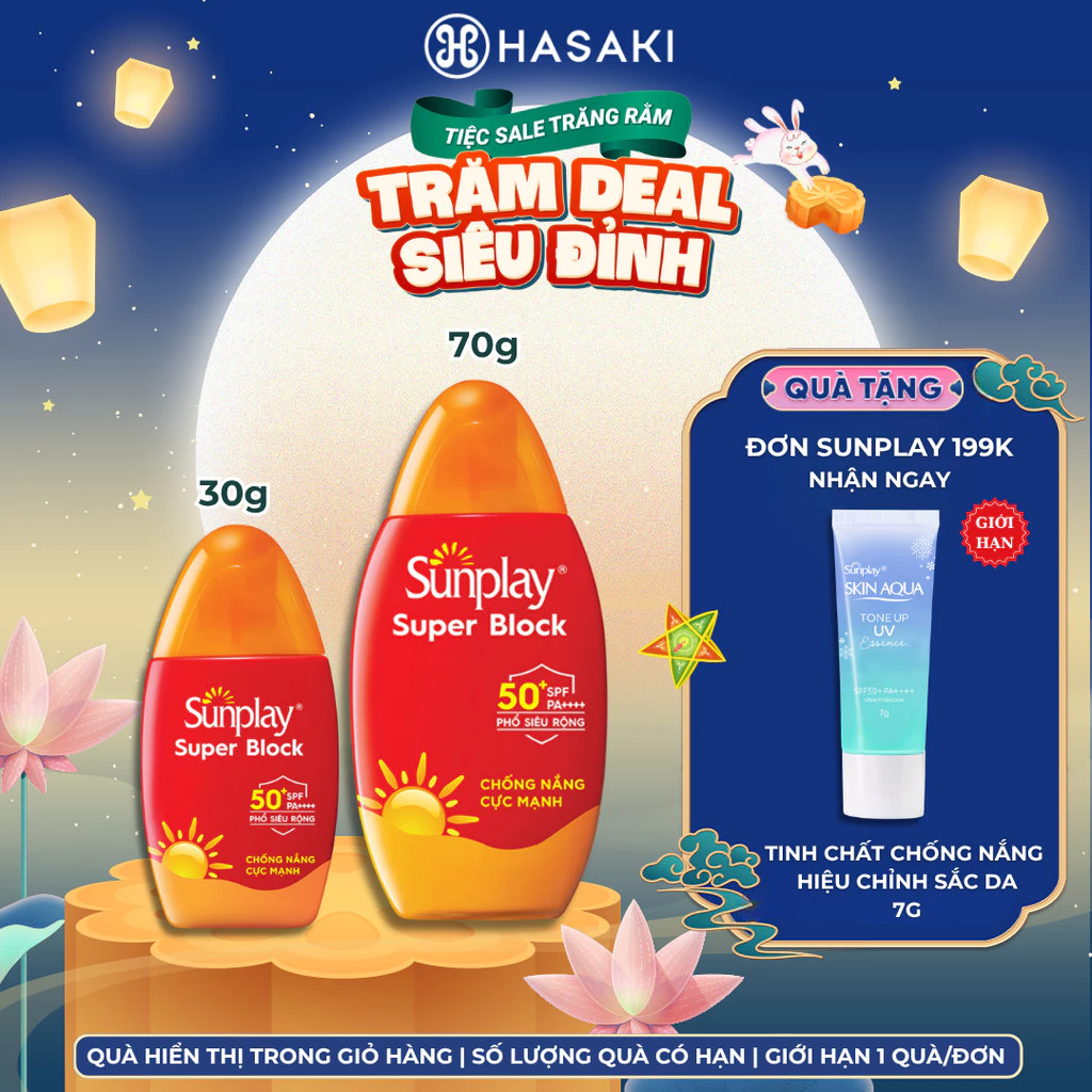[DAILY] Sữa Chống Nắng Sunplay Bảo Vệ Vượt Trội SPF50+ PA++++ Super Block Hasaki Sản Phẩm Chính Hãng