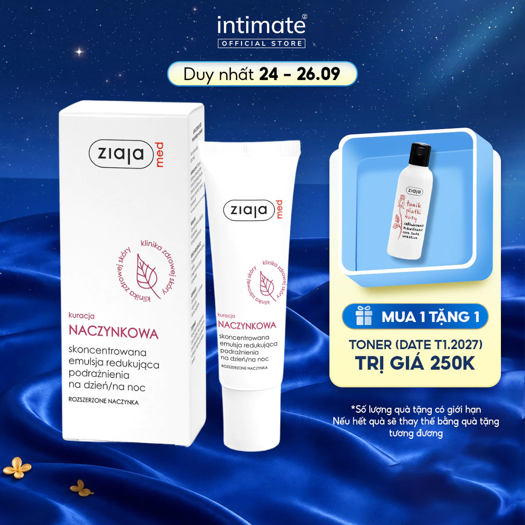 Tinh Chất Phục Hồi Da Bổ Sung B5 Ziaja Med Kuracja Naczynkowa Giúp Làm Dịu Da, Giảm Kích Ứng 30ml