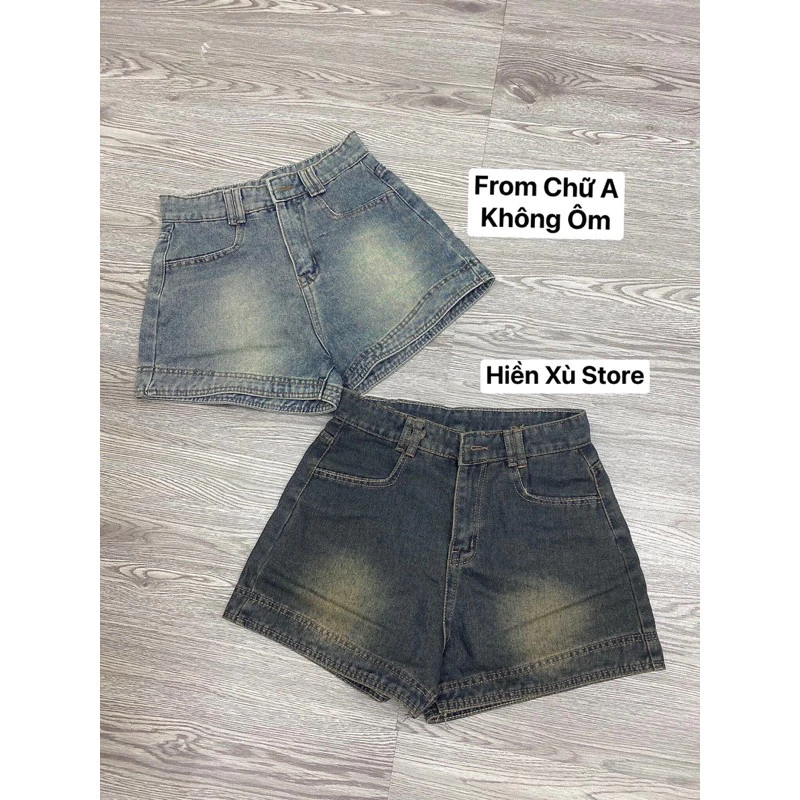 Quần Sooc Jeans Đùi Basic Cạp Cao Dễ Mix Đồ ( Kèm Ảnh Thật shop chụp )