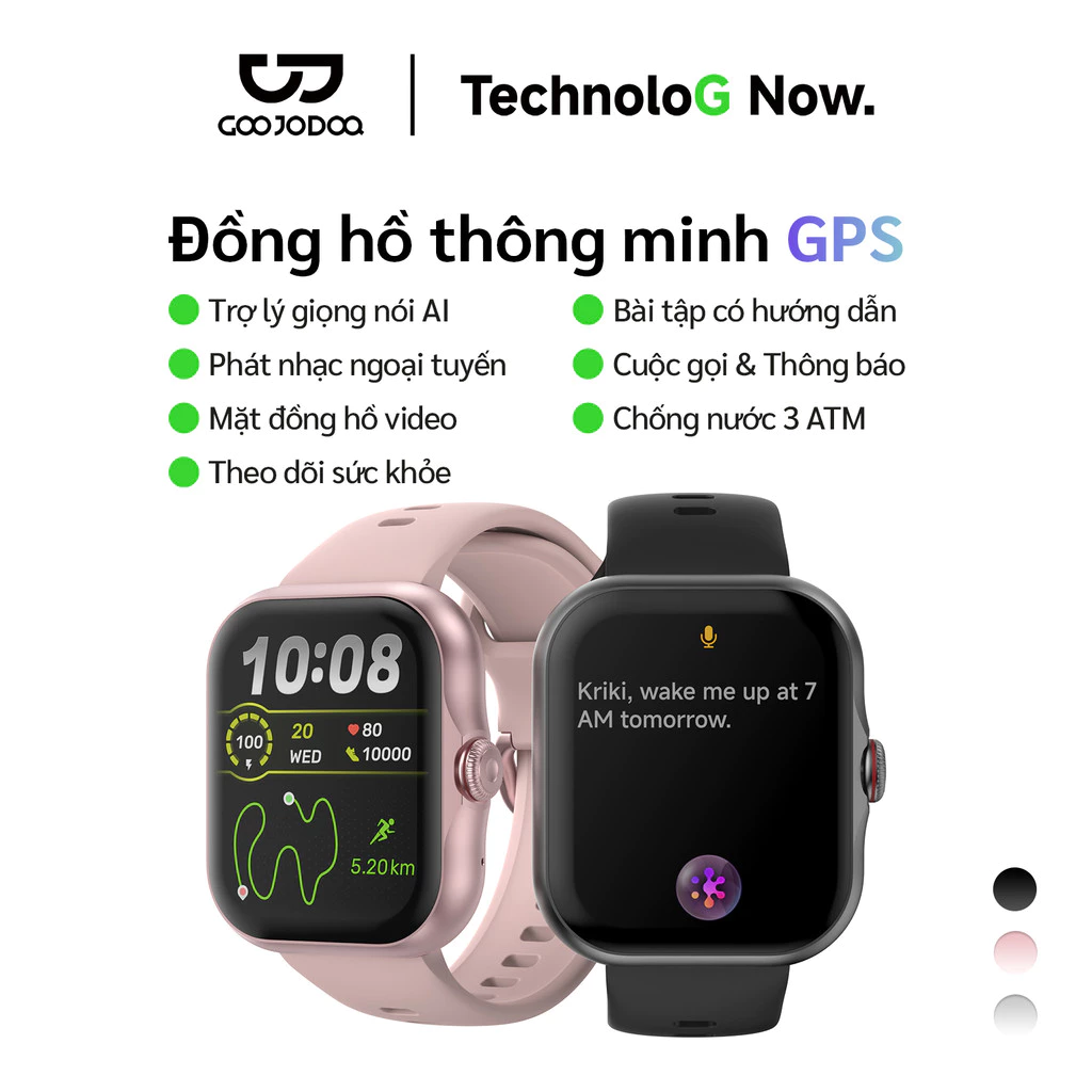 Đồng hồ thông minh GOOJODOQ FB055 AMOLED "GPS, Âm nhạc địa phương 1GB, La bàn, Hẹn giờ, Phong vũ biểu, 100 + Thể thao, 3ATM