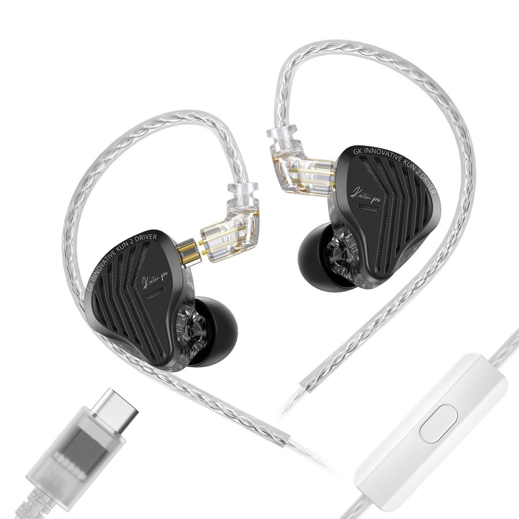 GK KUNTEN PRO IMEs HiFi Dynamic Drive Tai nghe Bass nặng Tai nghe kim loại thể…