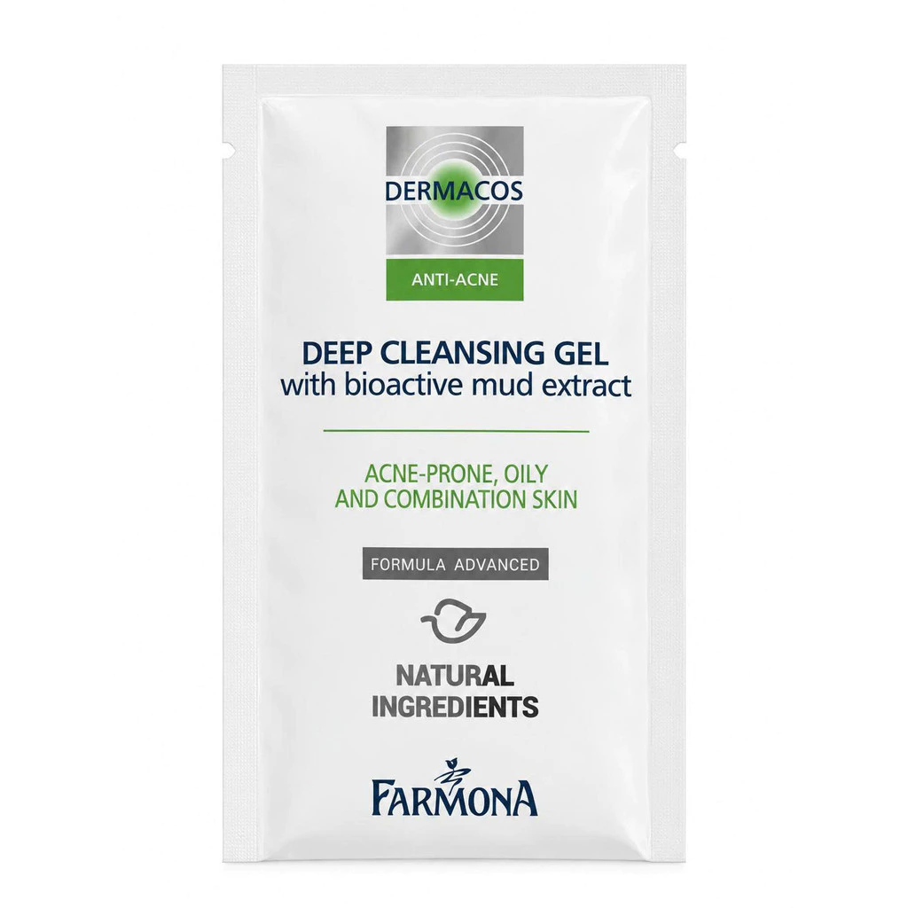 Farmona Dermacos Anti-Acne Deep Cleansing Gel with Bioactive Mud Extract 7ml - Gel Ngừa mụn chứa bùn hoạt tính