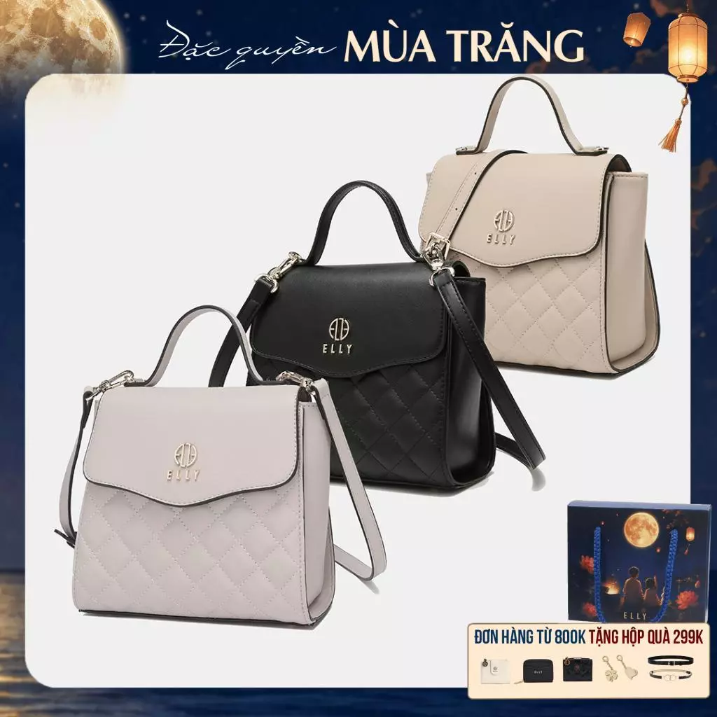 Túi xách nữ thời trang ELLY EL85 đeo chéo đeo vai cao cấp chính hãng