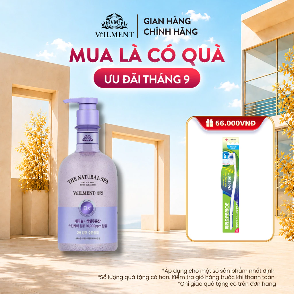 [CHÍNH HÃNG ĐỘC QUYỀN] Sữa Tắm có hạt Veilment hương Hoa Nhài Thơm Lâu, Dưỡng Ẩm 600g