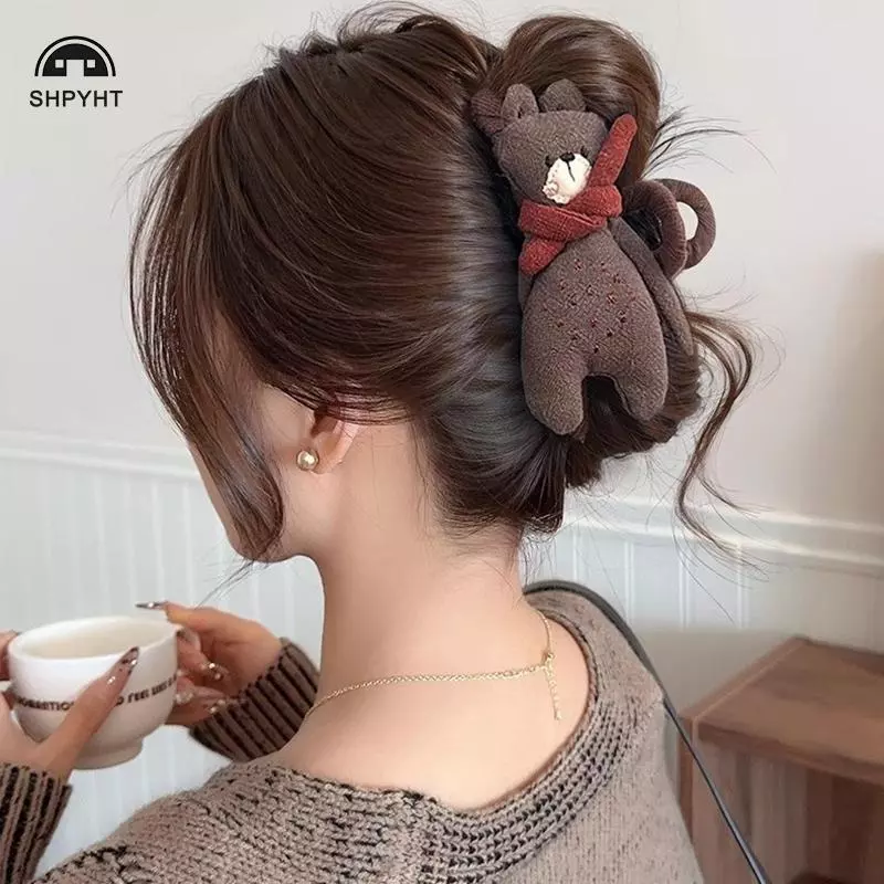 [SHPYHT] Móng Vuốt Tóc Nơ Hoạt Hình Dễ Thương Cho Nữ Trang Trí Tóc Ngọt Ngào Tóc Dài Thi Giữ Móng Vuốt Kẹp Tóc Phụ Kiện Tóc Thời Trang Mới