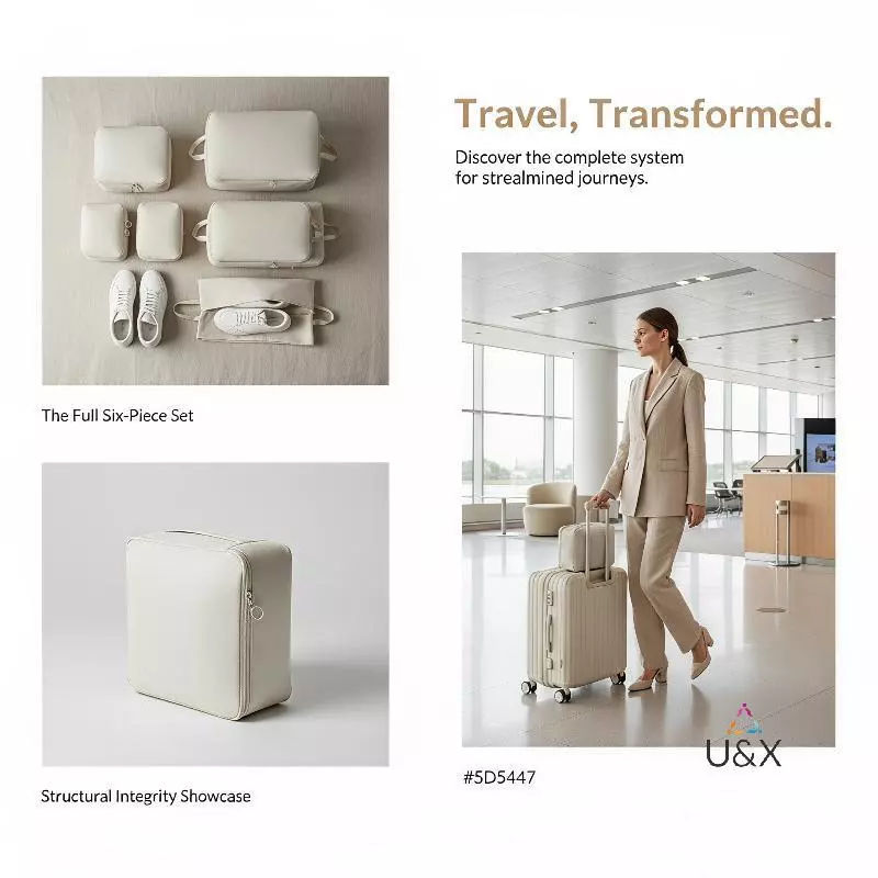 U & X Nén Du Lịch Paing Cubes Tiết Kiệm Không Gian 40% Chống Nước Di Động Tổ Chức Để Mang Theo Hành Lý Lưu Trữ Quần Áo MỚI