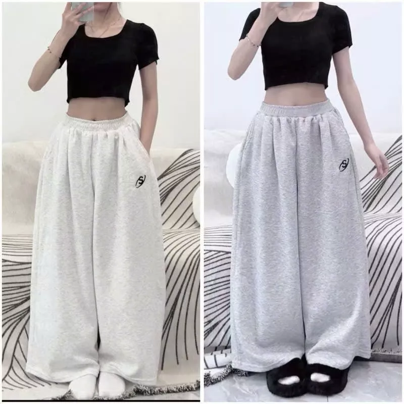 < Rẻ Vô Địch > Quần Suông Nỉ Nữ Màu Trơn Basic Dáng Rộng,Quần Nỉ da cá chữ ( S ) thêu siêu hót -thubasshop009