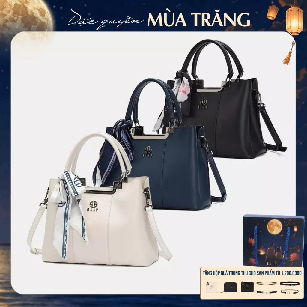 [TẶNG QUÀ TRUNG THU 599K] Túi xách nữ ELLY EL369 túi đeo chéo đeo vai xách tay công sở thời trang cao cấp