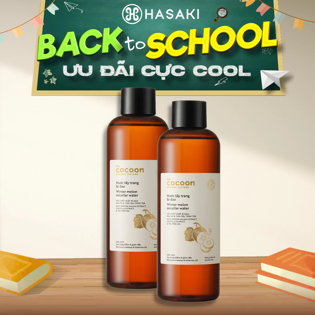 [DAILY] Combo 2 Nước Tẩy Trang Bí Cocoon Làm Sạch & Giảm Dầu Hasaki Sản Phẩm Chính Hãng