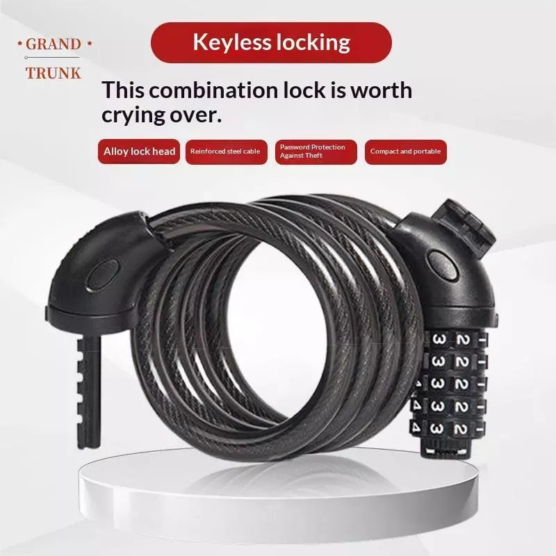 [INVN] Dễ sử dụng Mã 5 chữ số Cáp xe đạp Lo Mật khẩu chống trộm Xe đạp Lo 1PC để đi xe đạp hàng ngày Du lịch đi lại Mới
