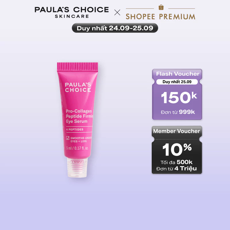 Tinh chất dưỡng mắt giảm nếp nhăn Paula's Choice Pro-Collagen Peptide Firming Eye Serum 5ml 1087