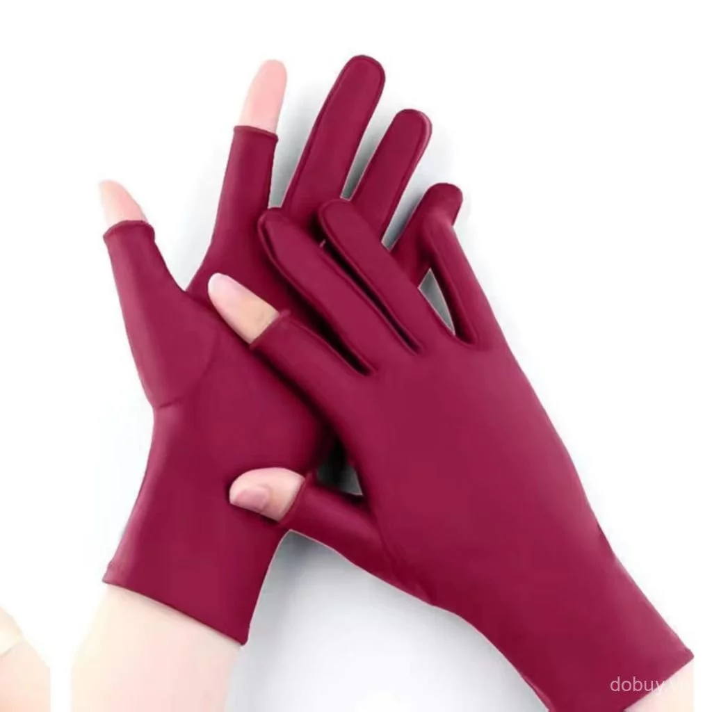 Găng tay chống nắng nửa ngón tay Ice ‐ Silk, Găng tay lái lộ ngón thoáng khí