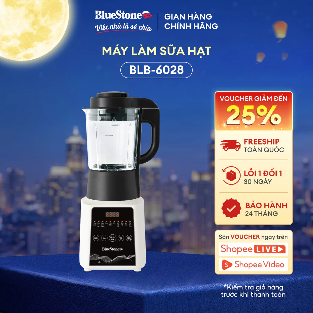 [LIVE] Máy Làm Sữa Hạt Đa Năng BlueStone BLB-6028 1,75 Lít