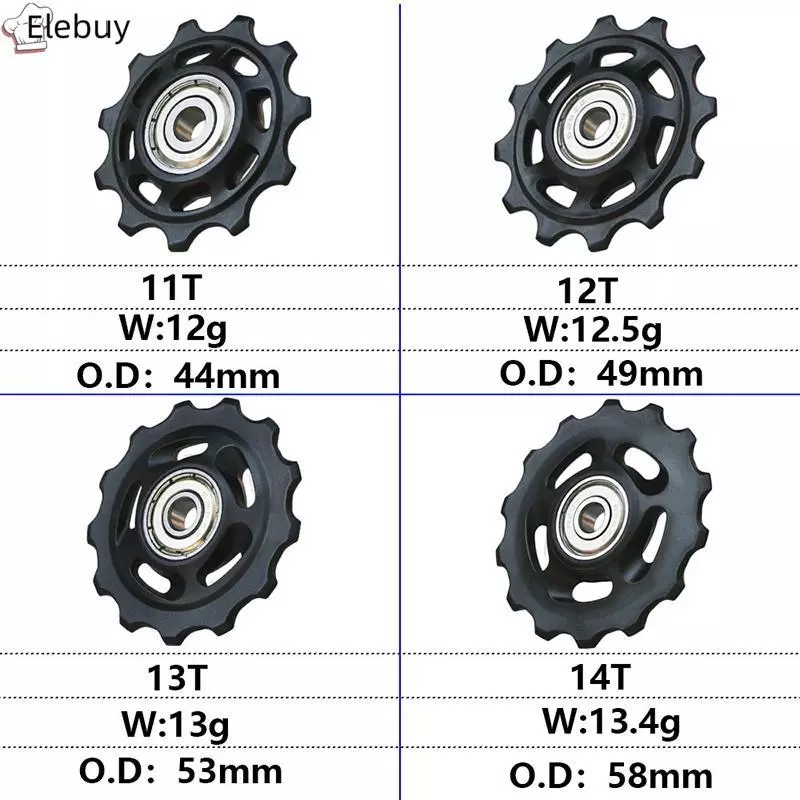 [Ele-T] 11T 12T 13T 14T Vòng bi xe đạp Bánh xe dẫn hướng phía sau Xe đạp đường trường Joey Con lăn ròng rọc Derailleur phía sau cho bộ dụng cụ sửa chữa