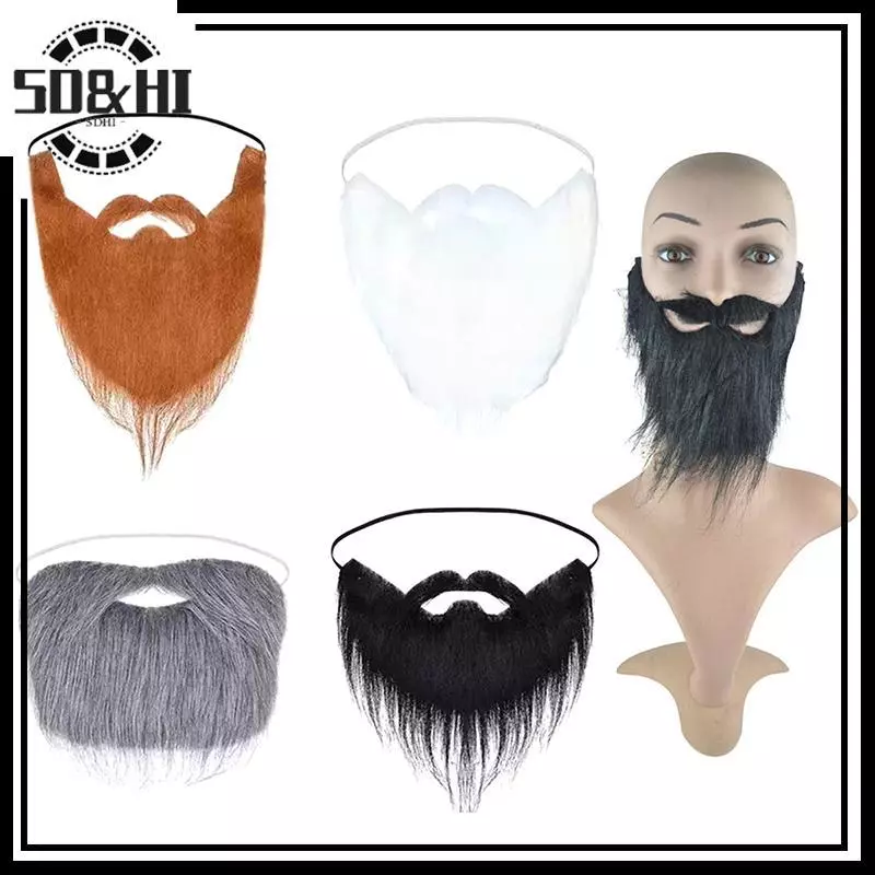 [SD & HI] 1PC Lễ Hội Vui Nhộn Đồ Dùng Giáng Sinh Prom Đạo Cụ Unisex Lạ Mắt Râu Giả Trang Phục Halloween Tiệc Tóc Mặt ria mép Tóc Giả (vn)