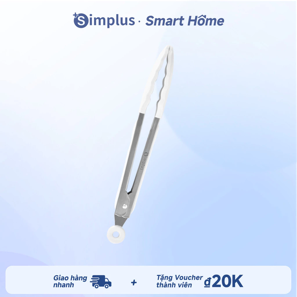 Simplus Kẹp Gắp Thức Ăn Thịt Nướng Thực Phẩm Nóng Inox Bọc Silicon Cao Cấp SPJA001