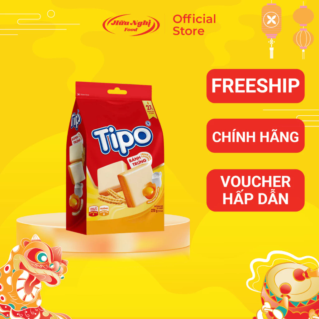 Bánh Tipo Trứng Nướng Vị Sữa Hữu Nghị 240g