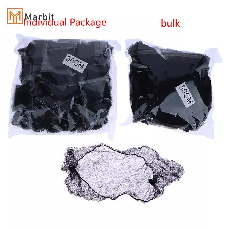 [Mar-T] 50 Chiếc Lưới Tóc Bla Co Giãn Gói Tóc Vô Hình Lưới Bun Tóc 30 / 50 / 60CM Phụ Kiện Tóc