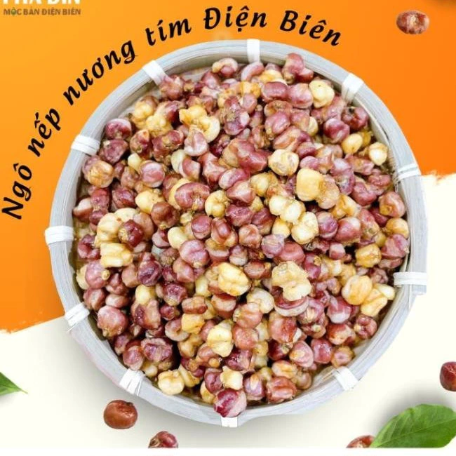 1Kg Ngô nếp Nương tím sấy giòn Điện Biên