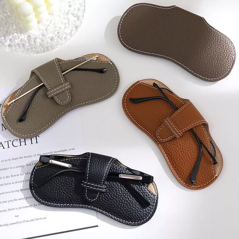Chống Áp Lực Mềm Da Di Động Kính Xe Ô Tô Nam Nữ Di Động Túi Kính Hộp Bảo Quản Mắt