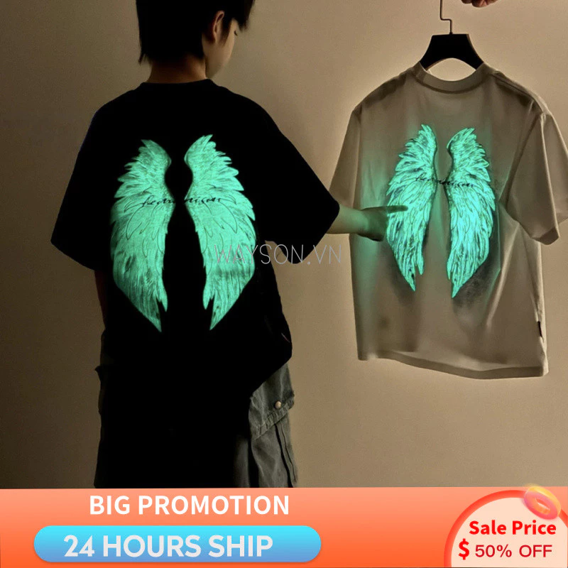 {READY STOCK} Áo thun ngắn tay in sáng mùa hè cho trẻ em Bé trai Phiên bản Hàn Quốc Đẹp trai Top Quần áo trẻ em vui nhộn cho bé